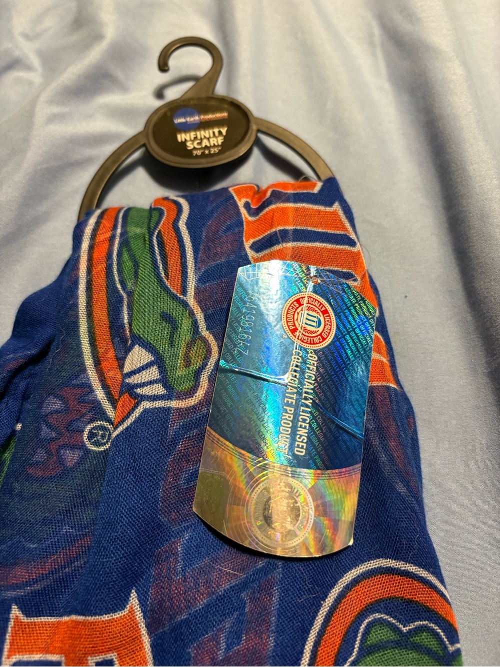 Officially Licensed Blue & Orange Infinity Scarf - Collegiate Team Design